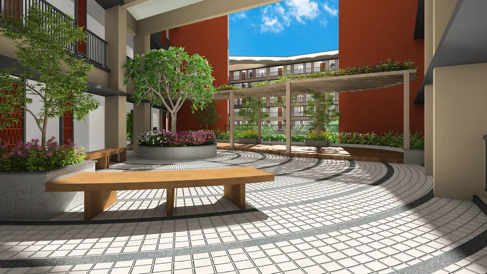Walkways through the township